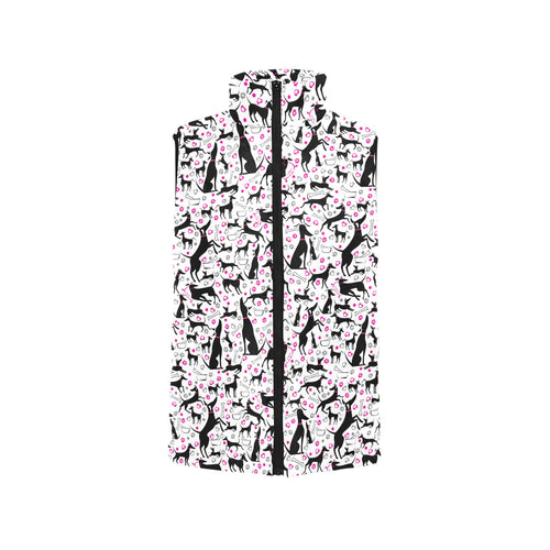 Greyhound Pattern Print Design 02 Men's Padded Vest