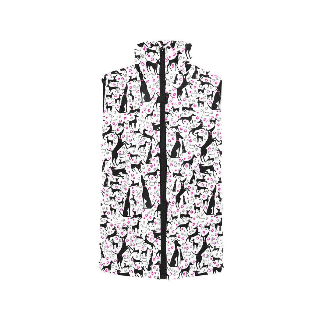 Greyhound Pattern Print Design 02 Men's Padded Vest