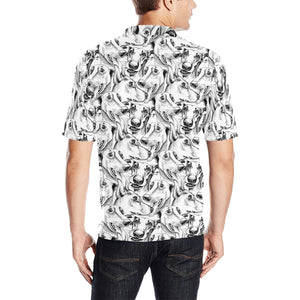 Greyhound Pattern Print Design 01 Men's All Over Print Polo Shirt