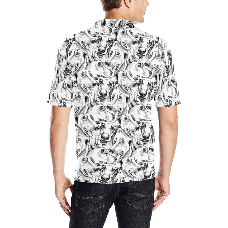Greyhound Pattern Print Design 01 Men's All Over Print Polo Shirt