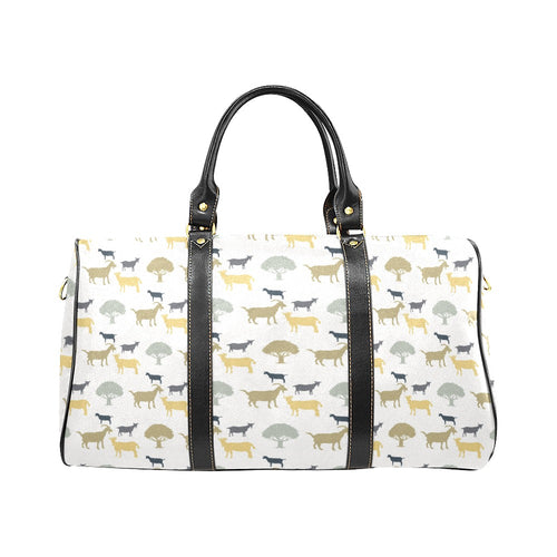 Silhouettes of goat and tree pattern Travel Bag