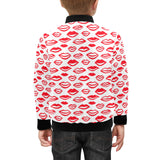Lips Pattern Print Design 05 Kids' Boys' Girls' Bomber Jacket