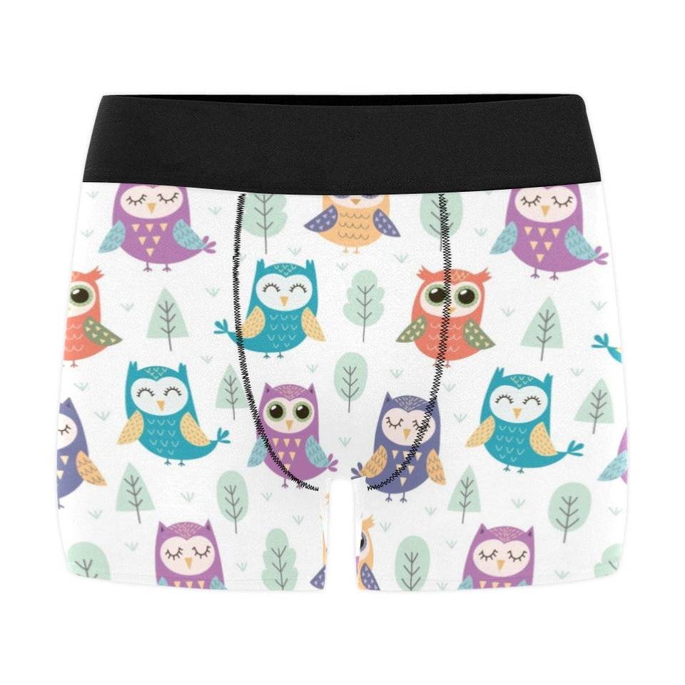 Cute owl pattern Men's All Over Print Boxer Briefs Men's Underwear