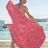 Skate Board Pattern Print Design 01 Beach Towel