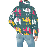 Camel pattern Men's Padded Hooded Jacket