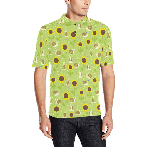 Snail Pattern Print Design 01 Men's All Over Print Polo Shirt