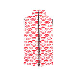 Lips Pattern Print Design 05 Women's Padded Vest