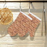 Brick Printed Pattern Print Design 04 Heat Resistant Oven Mitts