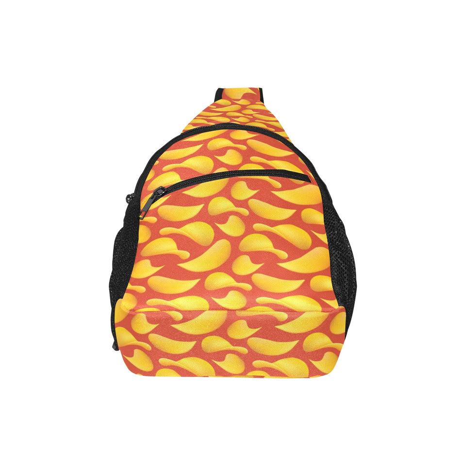 Potato Chips Pattern Print Design 05 All Over Print Chest Bag