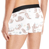 Cute sea otters pattern Men's All Over Print Boxer Briefs Men's Underwear