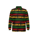 Canabis Marijuana Weed Pattern Print Design 04 Men's Long Sleeve Polo Shirt