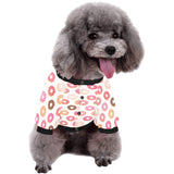 Colorful donut pattern All Over Print Pet Dog Round Neck Fuzzy Shirt