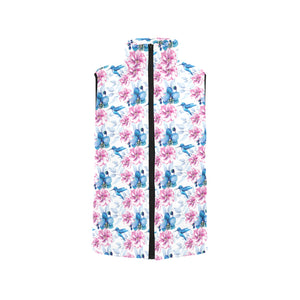 Hummingbird Pattern Print Design 02 Men's Padded Vest