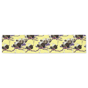 Ostrich Pattern Print Design 04 Table Runner