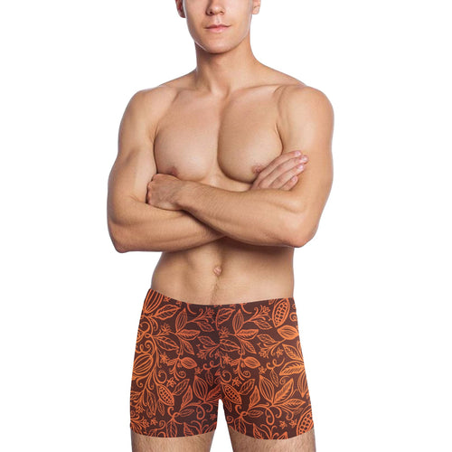 cacao beans tribal polynesian pattern Men's Swimming Trunks