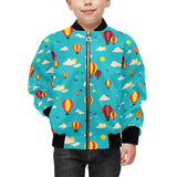 Hot Air Balloon Sky Pattern Kids' Boys' Girls' Bomber Jacket