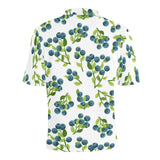 blueberry white background Men's All Over Print Polo Shirt
