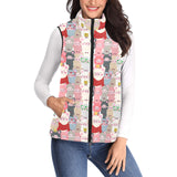 Pig Pattern Print Design 02 Women's Padded Vest