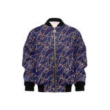 Eggplant Pattern Print Design 04 Kids' Boys' Girls' Bomber Jacket