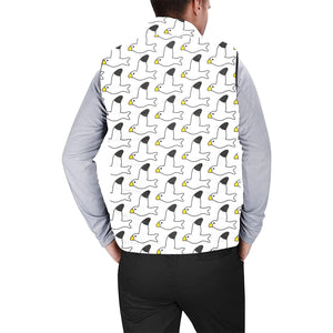 Seagull Pattern Print Design 05 Men's Padded Vest