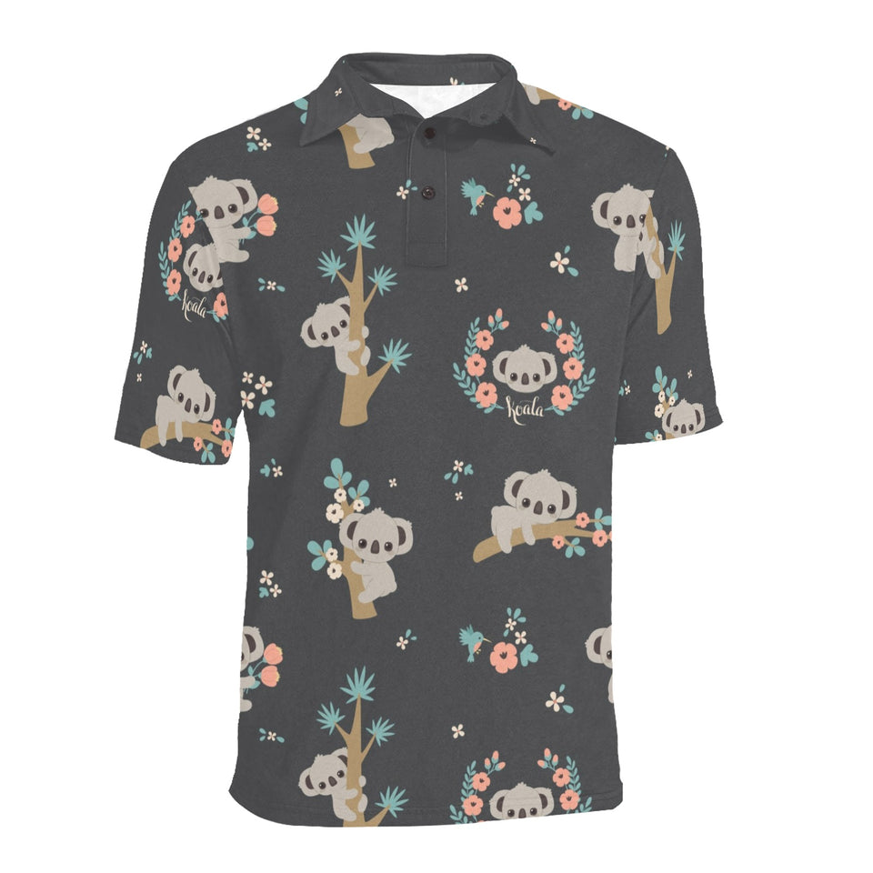 Cute koala pattern Men's All Over Print Polo Shirt