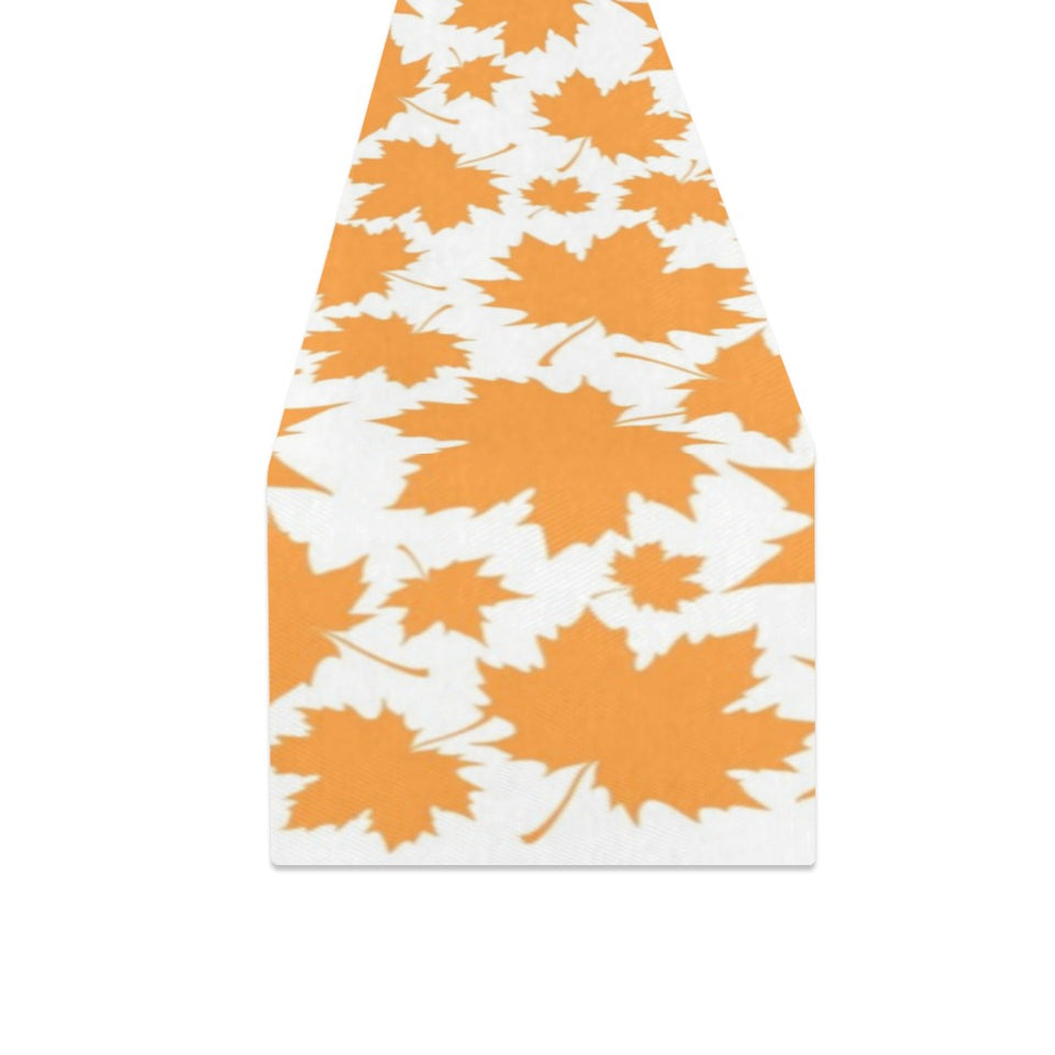 Orange Maple Leaf pattern Table Runner