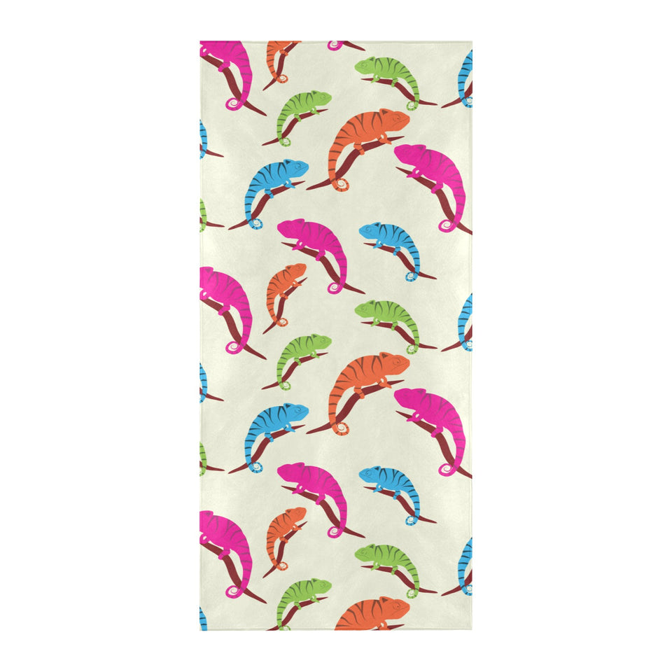 Colorful Chameleon lizard pattern Beach Towel