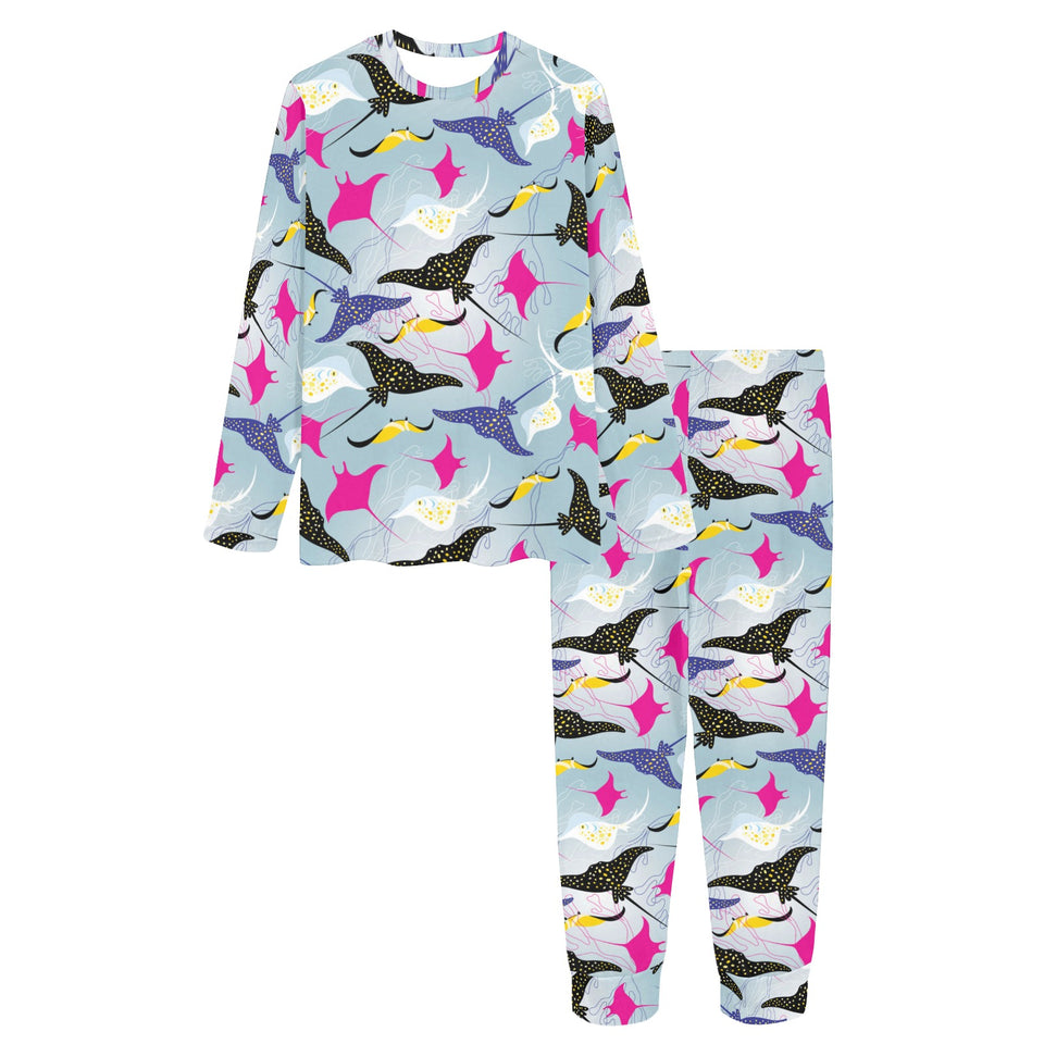 Stingray Pattern Print Design 01 Women's All Over Print Pajama Set