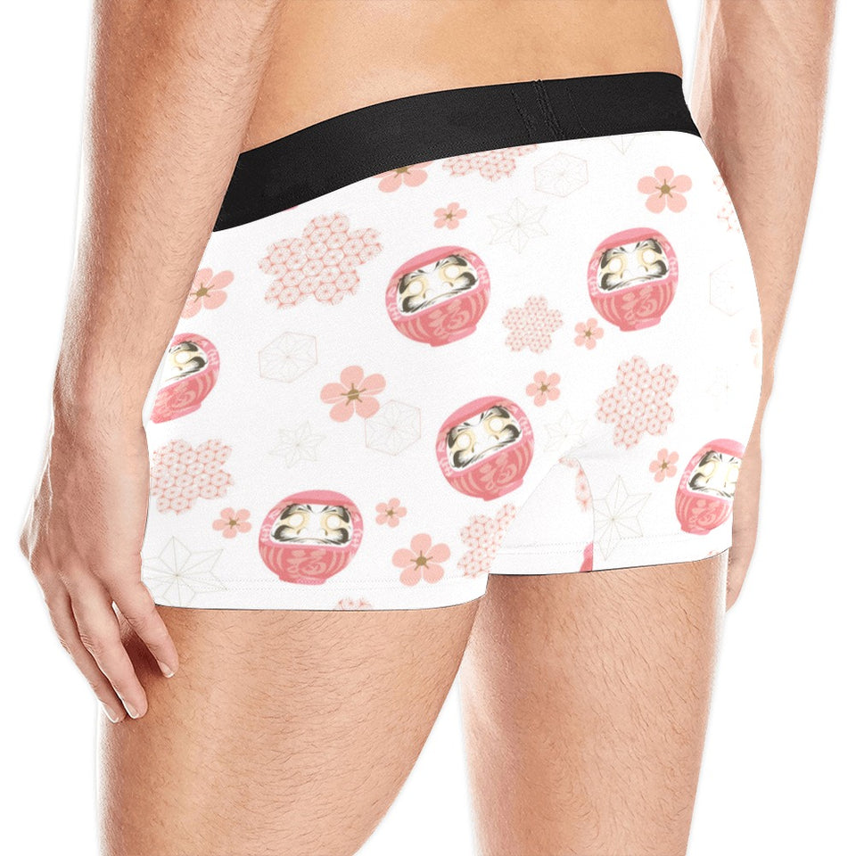 Daruma japanese wooden doll cherry blossom flower Men's All Over Print Boxer Briefs Men's Underwear