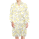 Tennis Pattern Print Design 02 Men's Long Sleeve Belted Night Robe