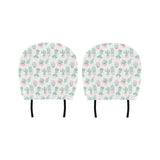 Pastel color cactus pattern Car Headrest Cover