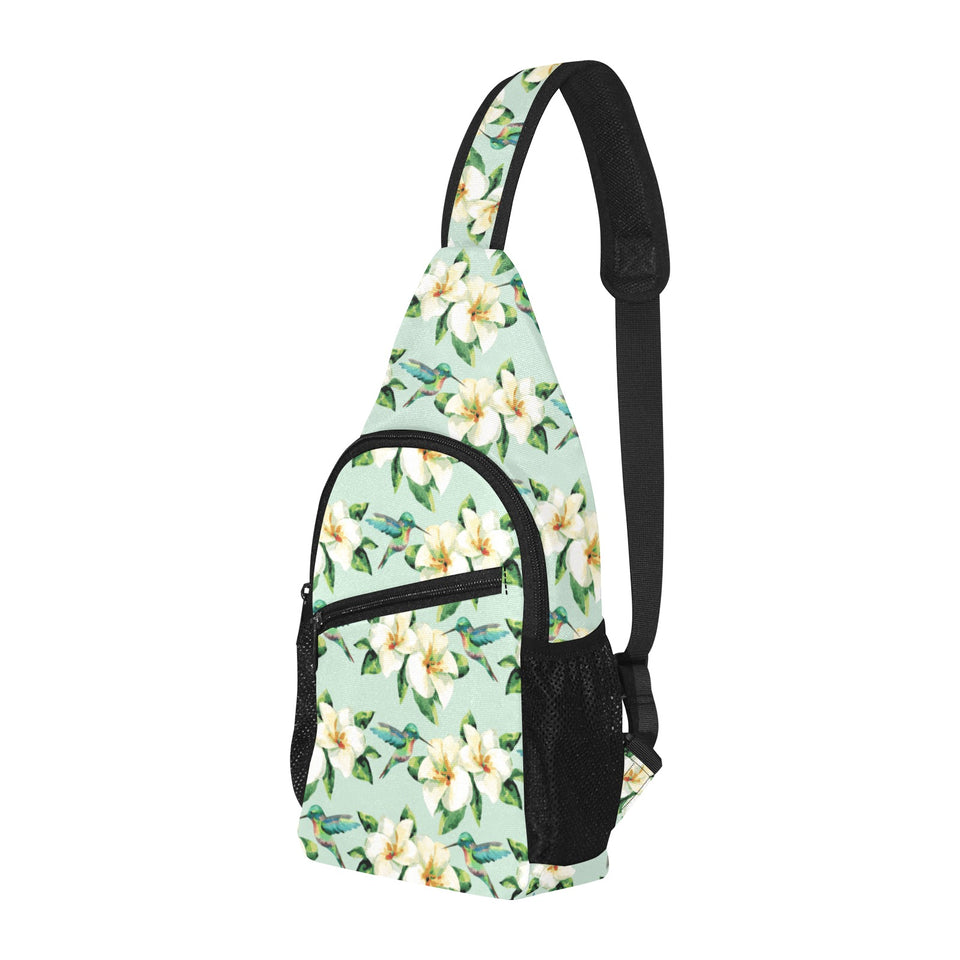 Hummingbird Pattern Print Design 01 All Over Print Chest Bag