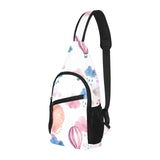Watercolor air balloon cloud pattern All Over Print Chest Bag