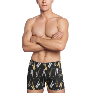 saxophone design pattern Men's Swimming Trunks