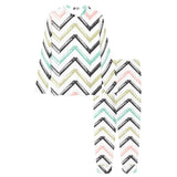 zigzag chevron paint pattern Women's All Over Print Pajama Set
