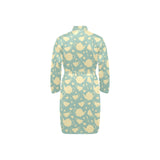 Tea pots Pattern Print Design 02 Men's Long Sleeve Belted Night Robe