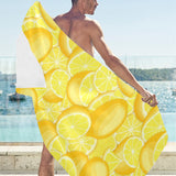 lemon pattern Beach Towel