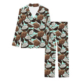 Coconut Pattern Print Design 03 Women's Long Pajama Set