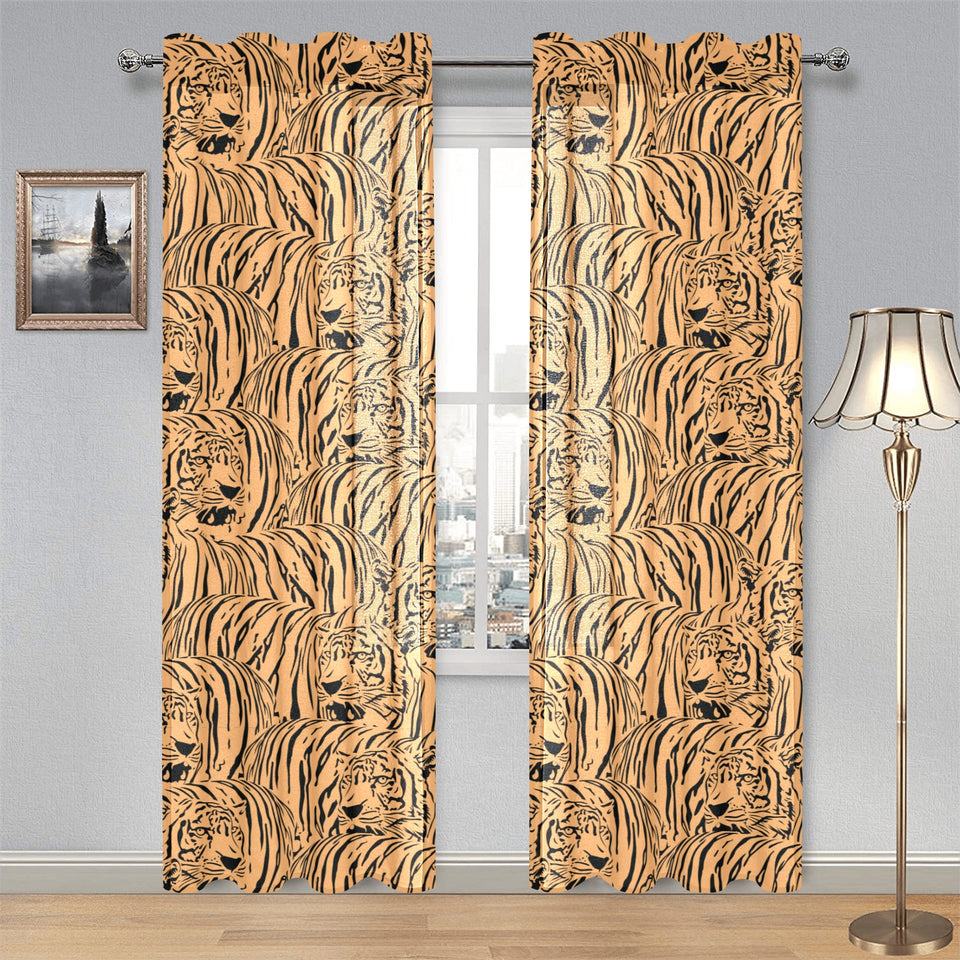 Bengal tigers pattern Gauze Curtain