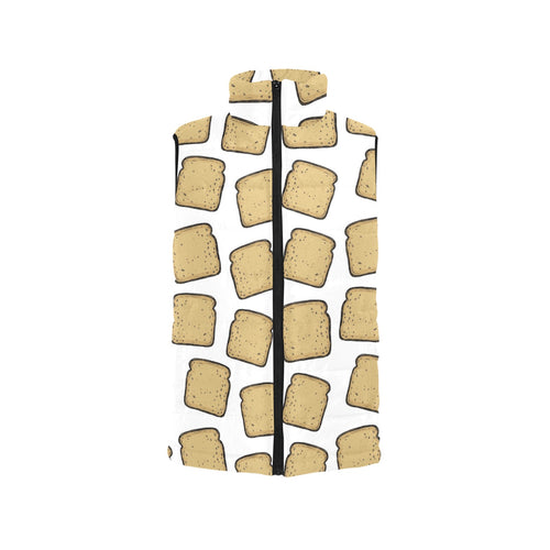 Bread Toast Pattern Print Design 03 Men's Padded Vest