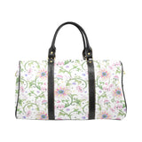 Beautiful pink lotus waterlily leaves pattern Travel Bag