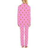 Pancake Pattern Print Design 04 Women's Long Pajama Set