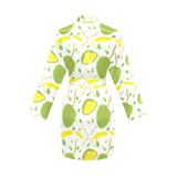 Durian pattern background Women's Long Sleeve Belted Night Robe