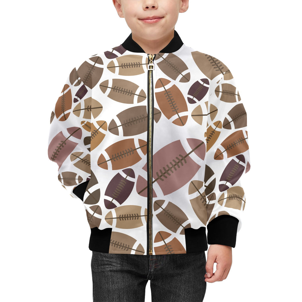 American football ball pattern Kids' Boys' Girls' Bomber Jacket