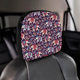 Elephant indian style ornament pattern Car Headrest Cover