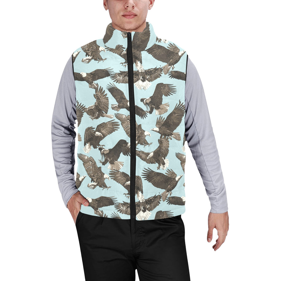 Eagle Pattern Print Design 01 Men's Padded Vest