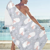 Sweet dreams sheep pattern Beach Towel