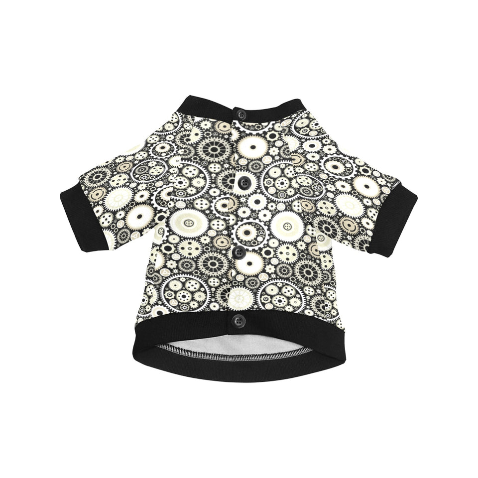 Gear Pattern Print Design 02 All Over Print Pet Dog Round Neck Fuzzy Shirt