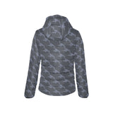 Swordfish Pattern Print Design 03 Women's Padded Hooded Jacket