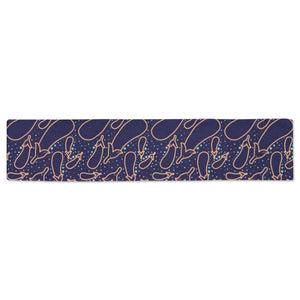 Eggplant Pattern Print Design 04 Table Runner